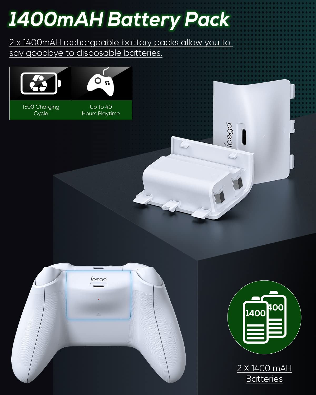 RGB Cooling Charger Dock for Xbox Series S